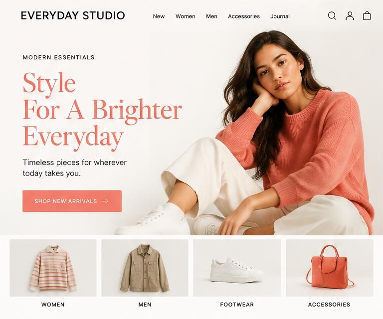 Everyday Studio — Online stores & retail demo website concept